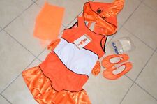 Faschingskostüm Nemo Fisch hochwertig + Ballerina und Tüll für Arme, Gr. 152