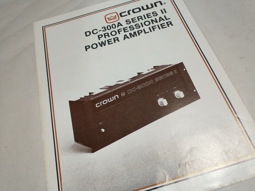 Amcron 300a crown amplifier - dc-300a,