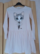 Rosa Mädchenshirtkleid Langer Arm  134-140,  Neu. H&M