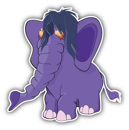Autoaufkleber klein mammut emo - autoaufkleber,