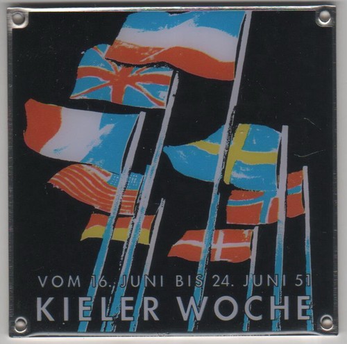 Kieler woche plakette 1951 - plakette,