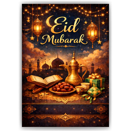 Eid mubarak poster festliches - eid,