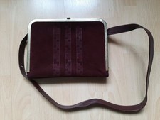 Damenhandtasche Miguel Bellido Spanien Leder Bordeaux Weinrot 70er Jahre Vintage