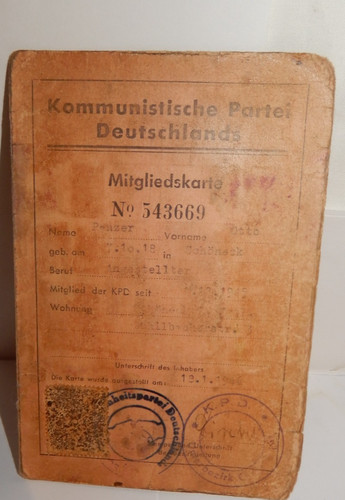 Alte mitgliedskarte 543669 - alte,