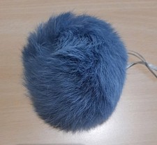 Echt Fell Kaninchen Bommel ca 13 cm neu ohne Etikett sehr weich und Kuschelig