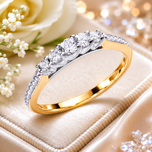Eleganter ring mit fünf - ring,