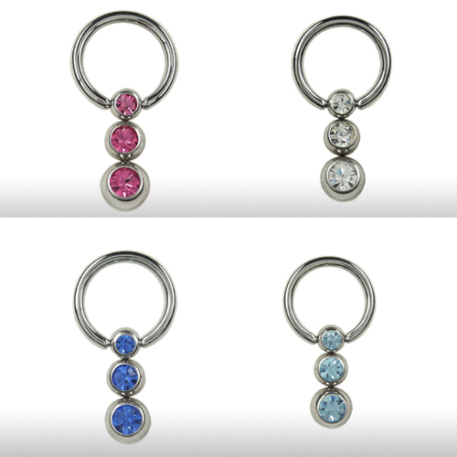 Intim piercing schmuck - mit, 3er