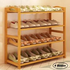 Schuhregal Holz 4 Etagen Schuhschrank Schuhständer Holzregal Schuh Regal Massiv