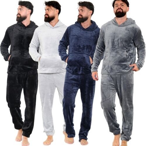 Herren pyjama weich warm - pyjama,