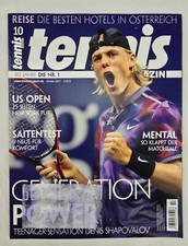 Tennis Magazin Heft Zeitschrift Oktober 10 2017 - US Open Shapovalov Saitentest
