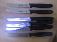 6 Stk. Frühstücksmesser Messer Tomatenmesser Brötchenmesser Victorinox schwarz