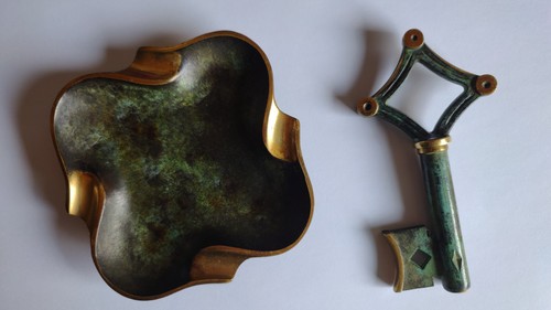 Vintage bronze aschenbecher - vintage,