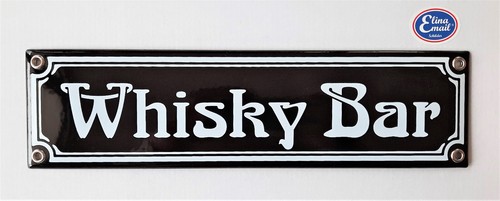 Whisky bar emailleschild - -,
