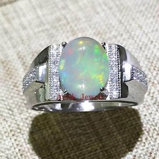 Natürlich Feuer Opal und Cz