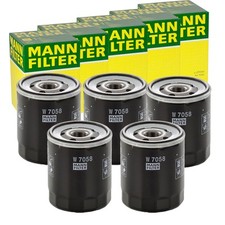 5x MANN-FILTER W 7058 ÖLFILTER MIT EINEM RÜCKLAUFSPERRVENTIL ANSCHRAUBFILTER