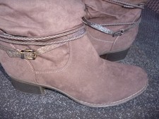 GRAUE tolle XXL Stiefellette, Gr. 44, Wasserabweisend, Flache halbhohe STIEFEL!!