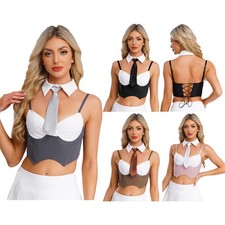Damen Anzugweste Krawatten Top