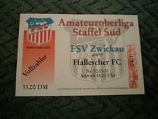 Sammler  Ticket  FSV  Zwickau