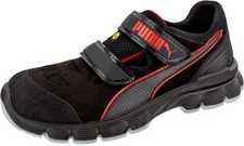 Puma bequeme robuste Sicherheitssandale AVIAT LOW S1P schwarz/rot 39 - 47