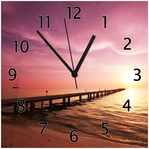 Wallario wanduhr aus glas auf - wallario,
