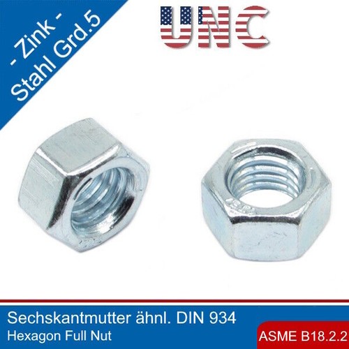 Unc sechskantmutter asme - unc,