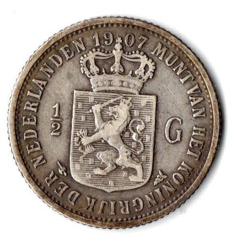 Gulden 1907 niederlande - 1/2,