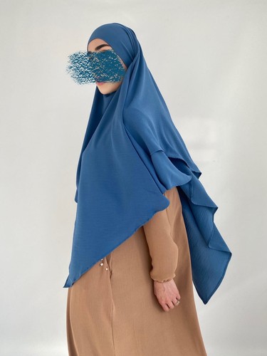 Khimar blau jazz stoff - blau-,