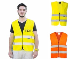 Bedruckte Warnweste mit Reißverschluss Korntex Reißverschlusswarnweste mit Druck
