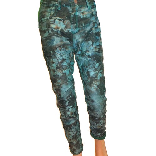 Wendejeanshose grün türkis - wendejeanshose, grün-türkis