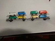 H0 Dahmer/ VEB Bernburg Doppel - Autotransportwagen -  8  Barkas B 1000 in OVP !