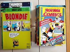 22 Comic Hefte Micky Maus Rocky Luke Thunder Hawks Blondie Minimenschen