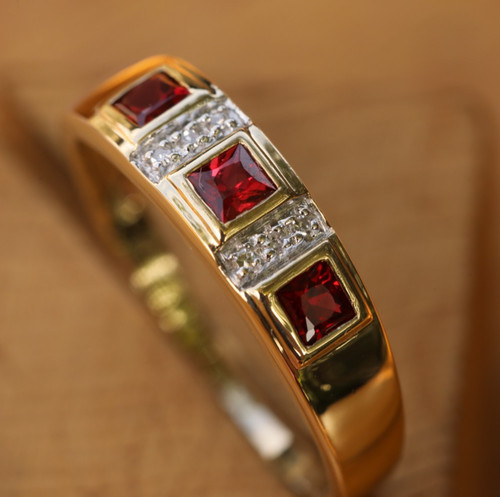 Ring massiv gold roter - ring, 9