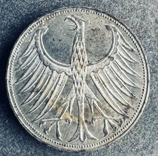 5 Mark 1963 G BRD Silberadler Heiermann 11,2 g .625 Silber KM#112 K240925H