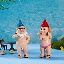 Gartendeko Zwerge nackte Statuen Freche Statue Gartenzwerge Dekor