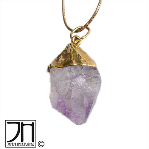 Roh amethyst anhänger silber - roh,