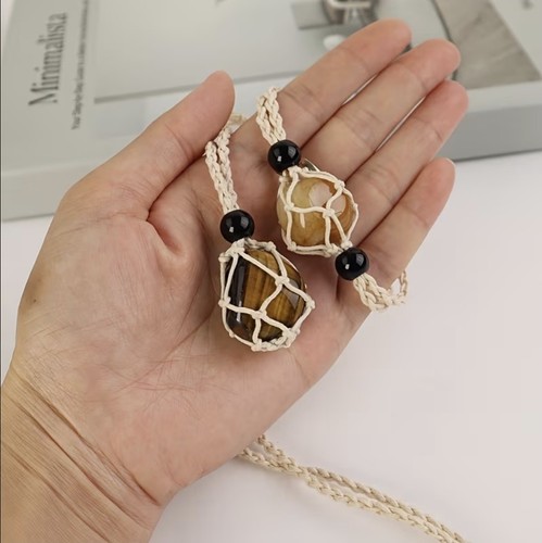Naturfarbene kette mit - naturfarbene,