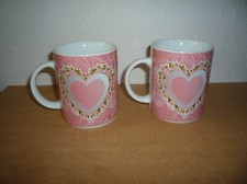 2 Kaffee Tassen Herz Motiv - Teetassen, Kaffeetassen, Kaffee Pott, Valentinstag
