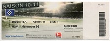 Ticket BL Hamburger SV - Hannover 96 2010/11
