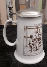 Krombacher Jahreskrug 1987,  Bierkrug mit Deckel