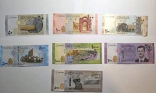Komplettset Syrien 50-5000 Pfund fast kassenfrisch Banknoten Lot
