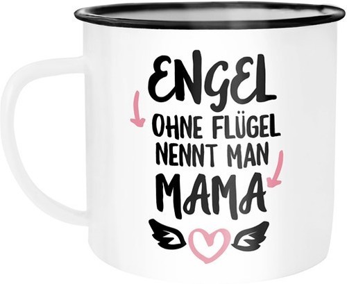 Emaille tasse becher engel - emaille,