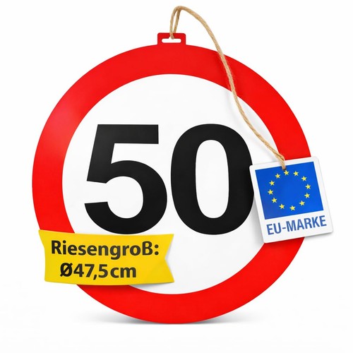 Verkehrsschild geburtstag - verkehrsschild, 50.