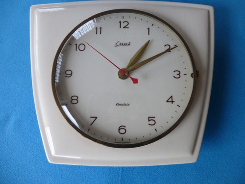 Alte keramik küchenuhr exact - keramik,