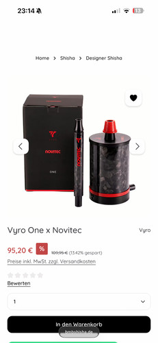 Shisha vyro one - one, novitec