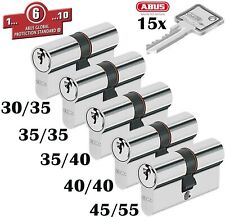 5 x Zylinder Abus kleine Schließanlage Gleichschließend + Not + Gefahrenfunktion