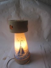 41208 Nachttischlampe DDR Drehlampe Segelschiff Kunststoff 25cm Funktioniert