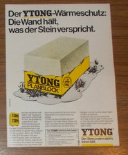 Seltene Werbung YTONG Der Stein in dem sich's leben läßt #3 1980