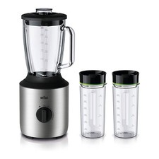 Braun PowerBlend 3 JB 3272 Standmixer + 2 Smoothie ToGo Flaschen Smoothie Maker 