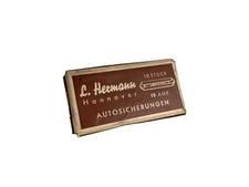 L. Hermann Hannover AUTOSICHERUNGEN 2 STÜCK 15 AMP. DIN 72581 KFZ Antiquitäten