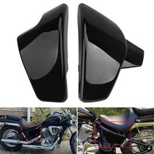 Schwarz Batterie Abdeckung Seitendeckel Für Honda Shadow VLX600 VT600C 1999-2007